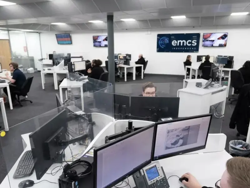 EMCS alarm receiving centre operators monitoring alarm signals